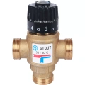 Трехходовой термостатический смесительный клапан Stout 3/4 35-60°С KVs 1.6
