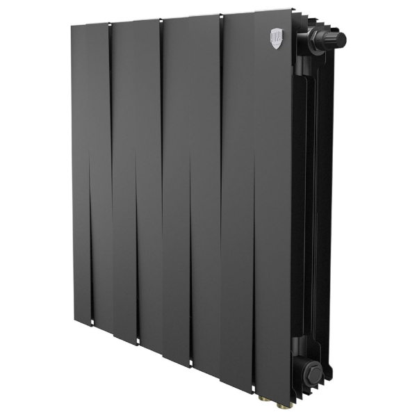 Биметаллический радиатор Royal Thermo PianoForte 500 Noir Sable VR80 8 секций с нижним подключением
