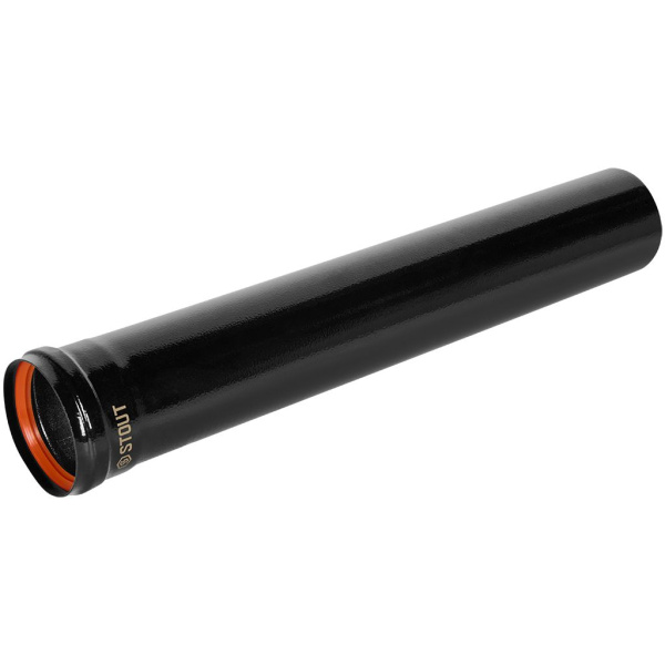 Удлинитель дымохода Stout Dn 80 500 мм черный