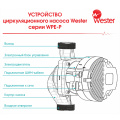 Насос циркуляционный Wester WPE 25-40 P (без гаек) 180 мм