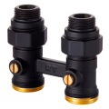 Узел нижнего подключения Royal Thermo прямой 1/2x3/4, черный