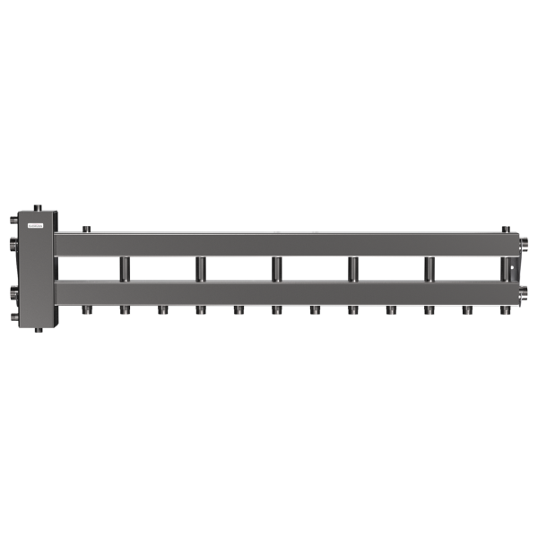 Балансировочный коллектор Gidruss BMSS-150-7D (до 150 кВт, подкл. котла G 1 1/2, 6 контуров G 1, нерж. сталь)