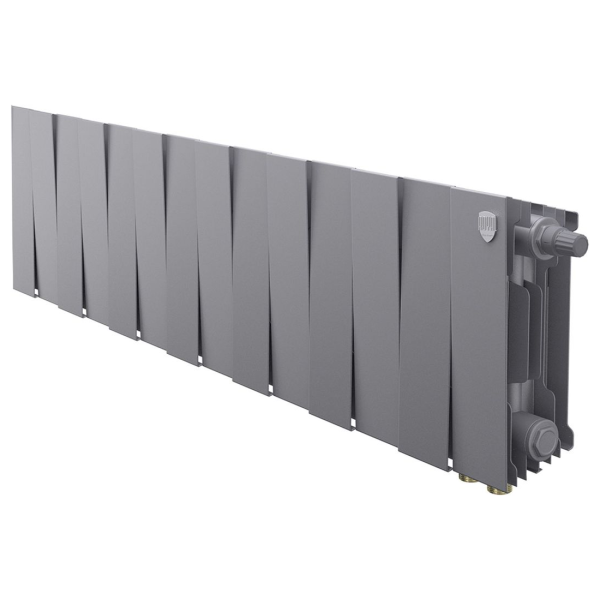 Биметаллический радиатор Royal Thermo PianoForte 200 Silver Satin VR80 14 секций с нижним подключением