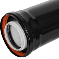 Удлинитель дымохода коаксиальный Stout 80/125 1000 мм черный для конденсационных котлов