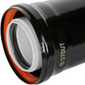 Удлинитель дымохода коаксиальный Stout 80/125 500 мм черный для конденсационных котлов