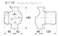 Циркуляционный насос Grundfos UPS 25-55 180