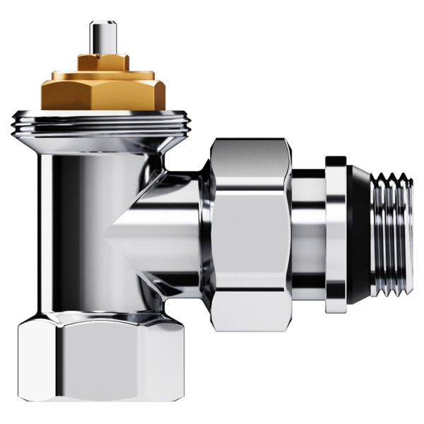 Набор термостатический угловой Royal Thermo Design 1/2" М30х1,5 (хром)