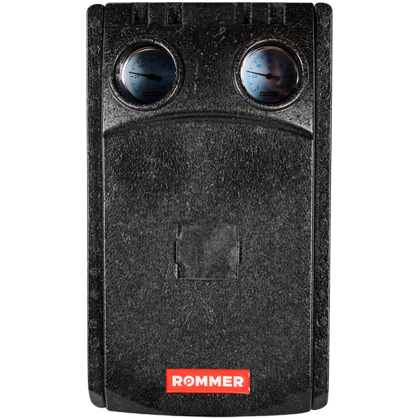 Насосная группа Rommer с термостатическим смесительным клапаном (35-60°С) 1 без насоса, левая