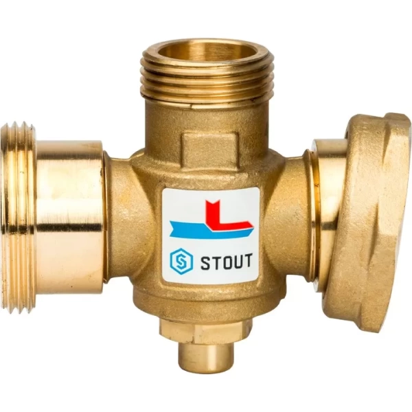 Термостатический смесительный клапан Stout G 1 1/2M-G 1 1/2F-G 1M 70°С