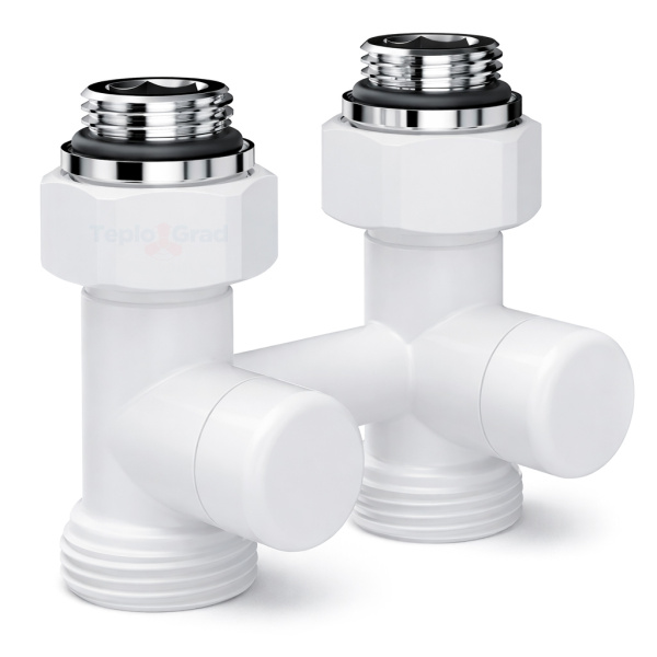 Узел нижнего подключения Royal Thermo Design прямой 1/2x3/4, белый