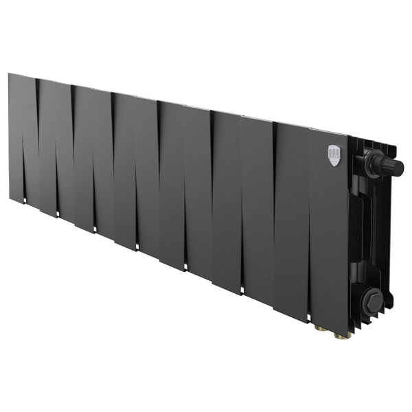 Биметаллический радиатор Royal Thermo PianoForte 200 Noir Sable VR80 14 секций с нижним подключением