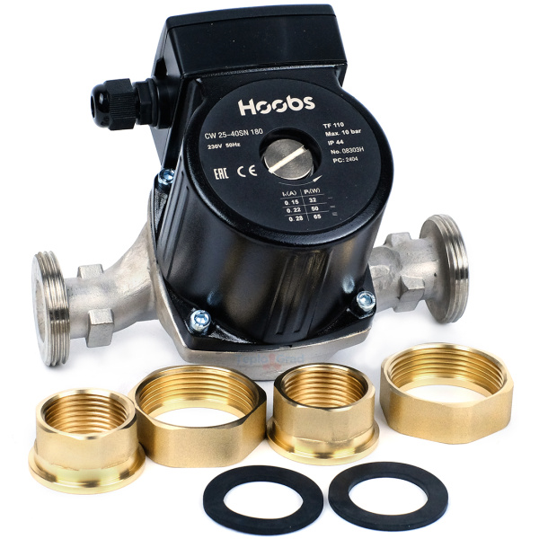 Циркуляционный насос Hoobs CW 25-40SN 180мм нержавеющая сталь