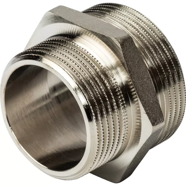 Ниппель переходной 1 1/2x1 1/4 НН никелированный Stout