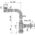 Сифон для раковины AlcaPlast A403 Design цельнометаллический