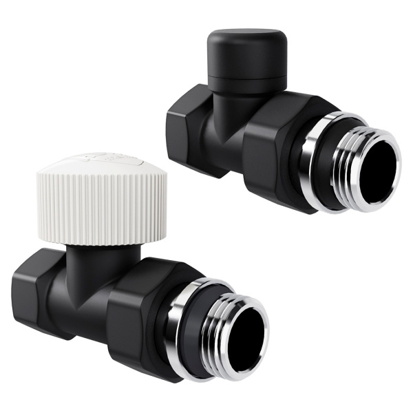 Набор термостатический прямой Royal Thermo Design 1/2" М30х1,5 (черный)