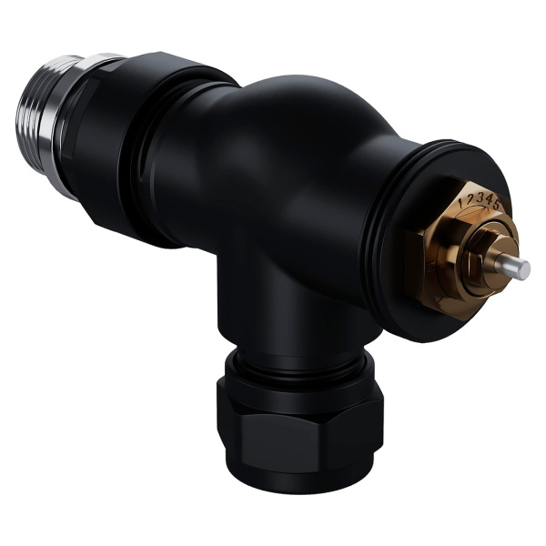 Набор термостатический осевой Royal Thermo Design Pro 15мм М30х1,5 (черный)
