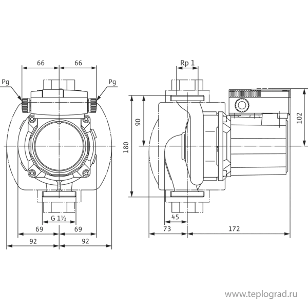 Циркуляционный насос Wilo TOP-S 25/10 EM PN6/10 1x230