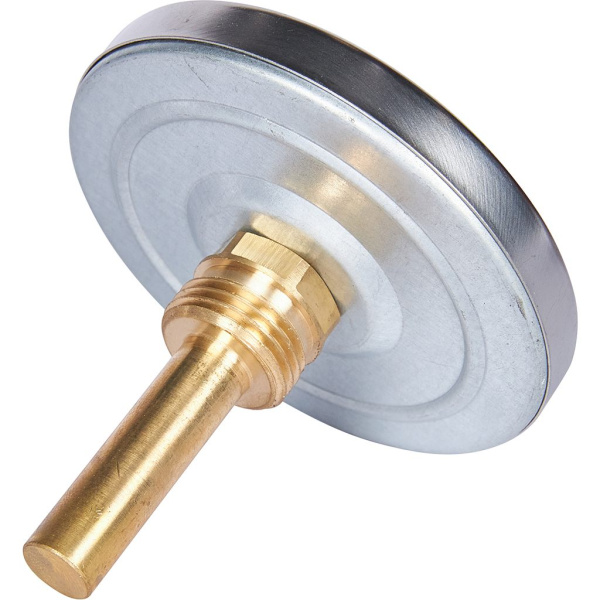 Термометр биметаллический с погружной гильзой Rommer, корпус 80 мм, гильза 50 мм