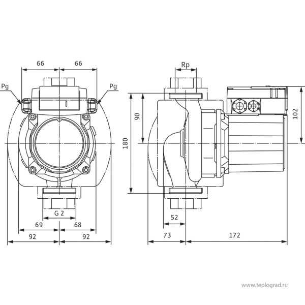 Циркуляционный насос Wilo TOP-Z 30/10 DM PN16 RG 3x400