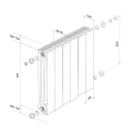 Биметаллический радиатор Royal Thermo PianoForte 500 Silver Satin 10 секций