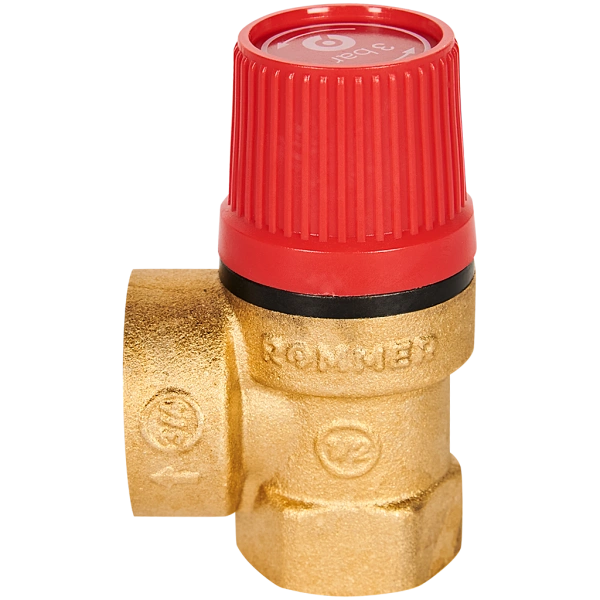 Предохранительный клапан Rommer 3 бар 1/2x3/4 для системы отопления