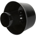 Оголовок вертикальный Stout Dn 80 с ветрозащитой черный широкий