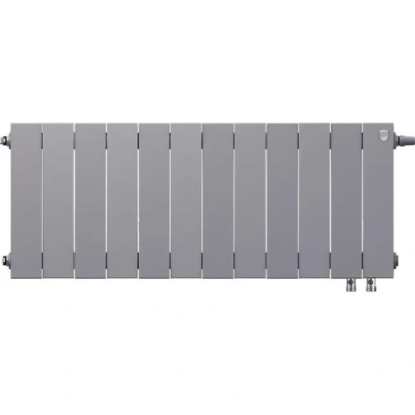 Биметаллический радиатор Royal Thermo PianoForte 300 Silver Satin VDR80 12 секций с нижним подключением