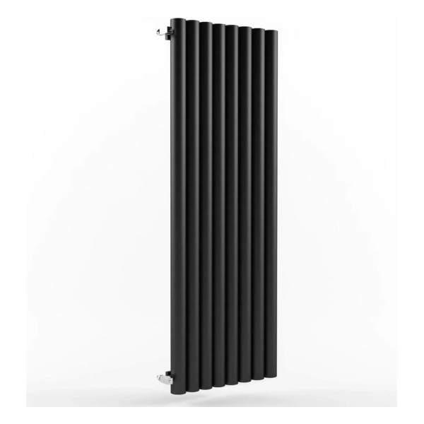 Стальной трубчатый радиатор Stout Warmmet Power 76V высота 750 мм 8 секций, нижнее левое подключение (черный)