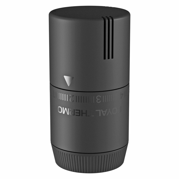 Термостатическая головка Royal Thermo Design М30x1,5 черная soft touch