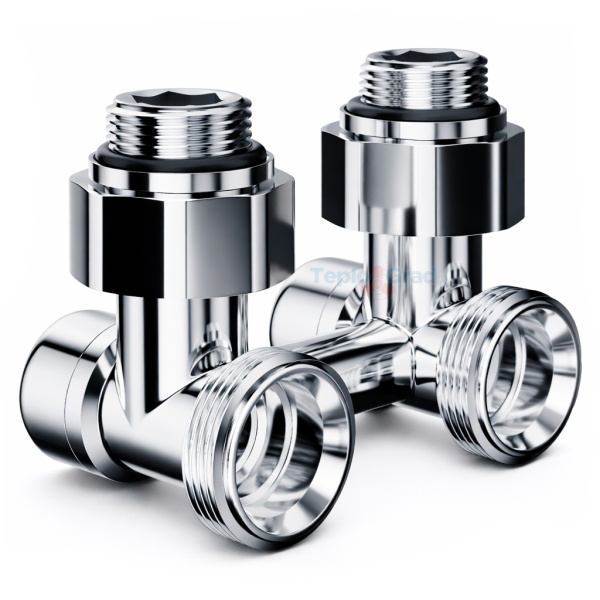 Узел нижнего подключения Royal Thermo Design угловой 1/2x3/4, хром