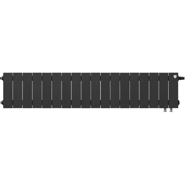 Биметаллический радиатор Royal Thermo PianoForte 200 Noir Sable 18 секций с нижним подключением