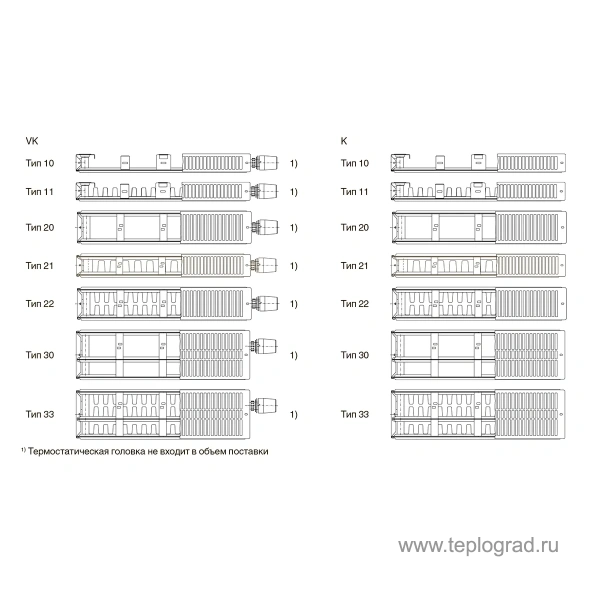 Стальной радиатор Buderus Logatrend VK-Profil 10/900/600 нижнее подключение, 672 Вт