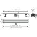 Душевой лоток AlcaPlast APZ13-DOUBLE9 650 мм с двухсторонней решеткой (полная или под плитку)