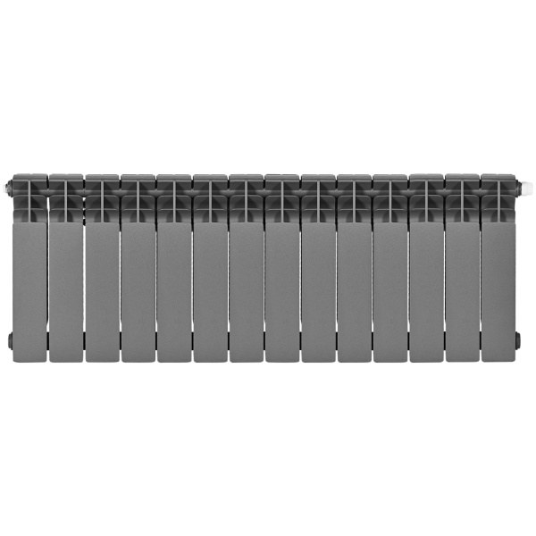 Биметаллический радиатор Stout Titan Ventil 350 14 секций, нижнее подключение, графит