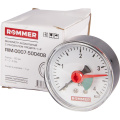 Манометр аксиальный Rommer 50 мм, 0-4 бар, 1/4 с указателем предела