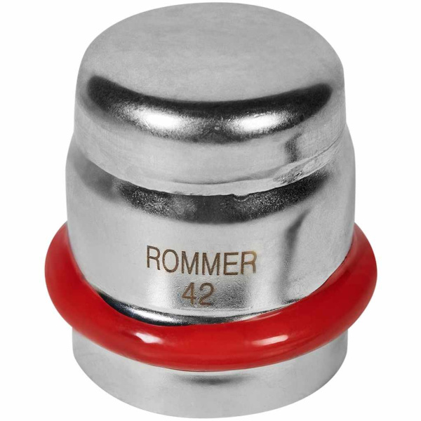Заглушка 42 Rommer из нержавеющей стали прессовой