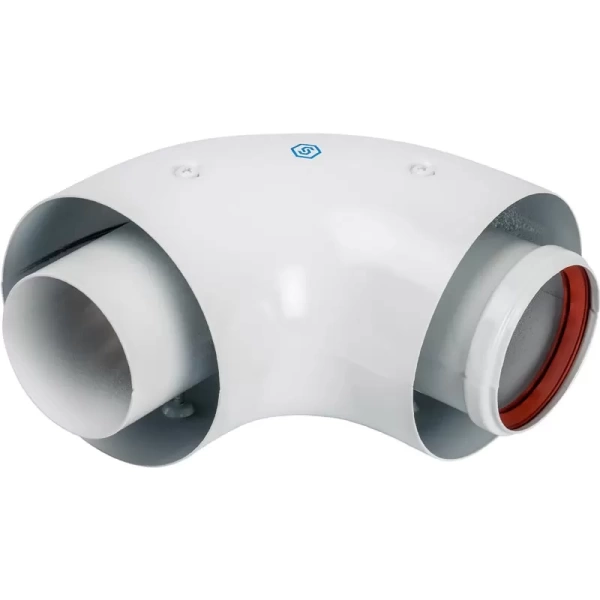 Отвод коаксиальный Stout 60/100 90°