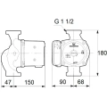 Циркуляционный насос Grundfos UPS 25-100 180 95906480