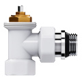 Набор термостатический угловой Royal Thermo Design 1/2" М30х1,5 (белый)