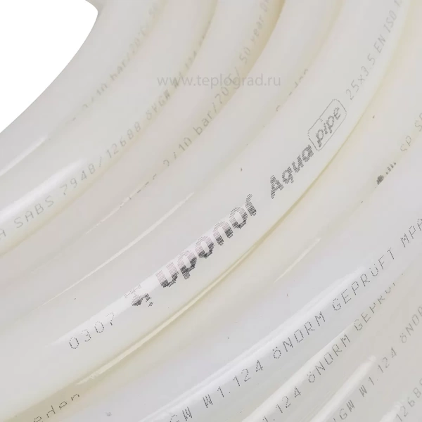 Труба белая Uponor Aqua Pipe 25x3,5 PN10 бухта 50 м