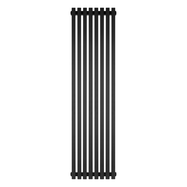 Стальной трубчатый радиатор Stout Tube Quadro QV40-1750 R 8 секций, нижнее подключение (черный)