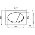 Кнопка смыва AlcaPlast M71 пластик хром