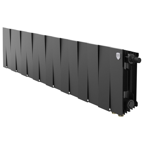 Биметаллический радиатор Royal Thermo PianoForte 200 Noir Sable VR80 16 секций с нижним подключением