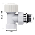 Набор термостатический угловой Royal Thermo Design 1/2" М30х1,5 (белый)