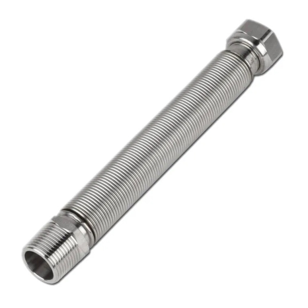 Подводка редукционная TIM 1/2" г/ш 500-1000мм из нерж. стали сильфонного типа