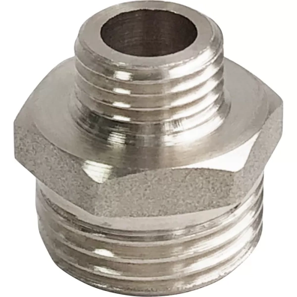 Ниппель переходной 1 1/2x1/2 НН никелированный Valfex