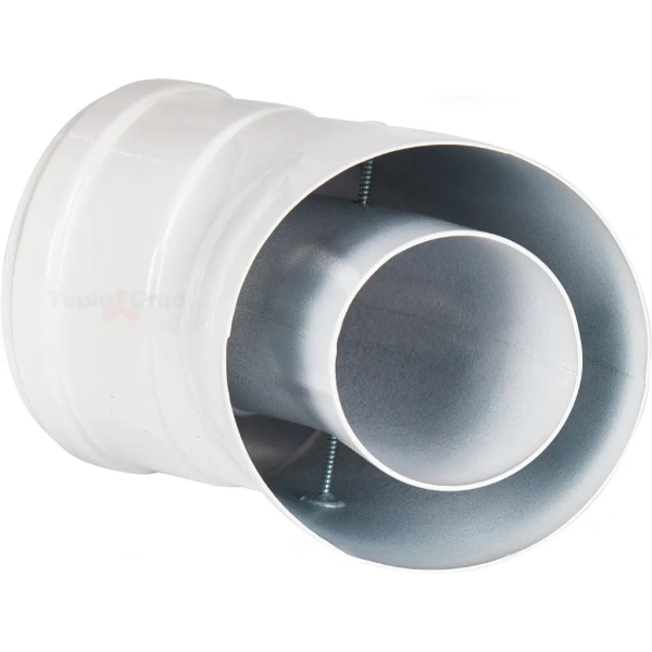 Отвод коаксиальный Rommer 60/100 45°