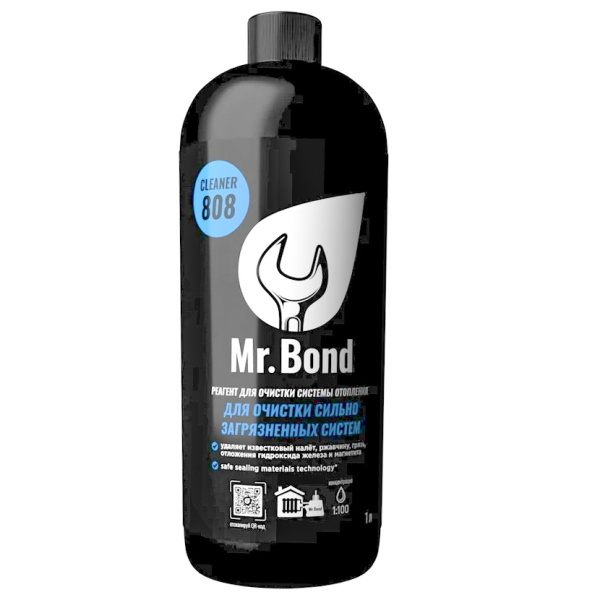 Реагент Mr.Bond Cleaner 808 для очистки сильно загрязненных систем отопления