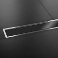 Душевой лоток Zeissler Evolux Glass 800 мм с двухсторонней решеткой (черное стекло)