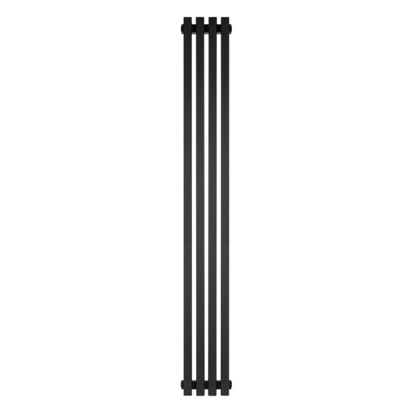 Стальной трубчатый радиатор Stout Tube Quadro QV40-1750 4 секции, боковое подключение (черный)